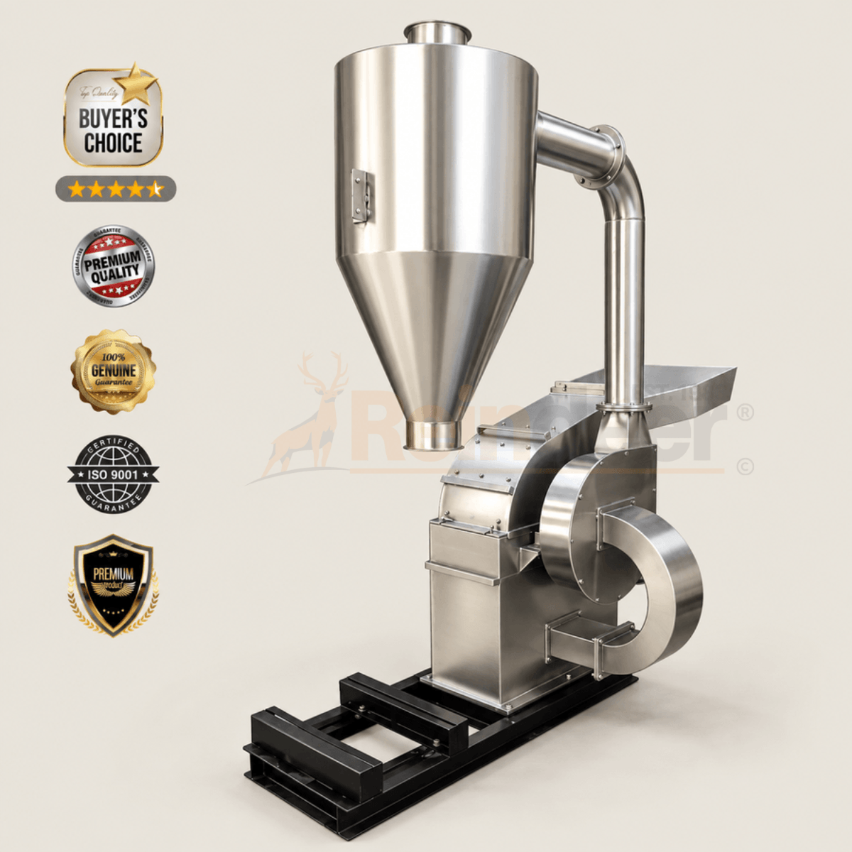 Moedor de Masala de 20 cv - grau alimentício ss304 - Reindeer Machinery