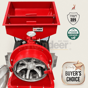 moinho de trigo 10 hp - moega e alimentador - reindeer machinery