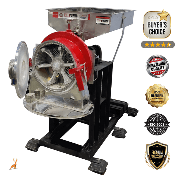 moinho de trigo de 100 kg por hora - vista lateral - reindeer machinery