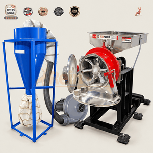 atta chakki de 15 cv - máquina com ciclone e soprador - reindeer machinery