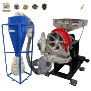 atta chakki de 15 cv - máquina com ciclone e soprador - reindeer machinery