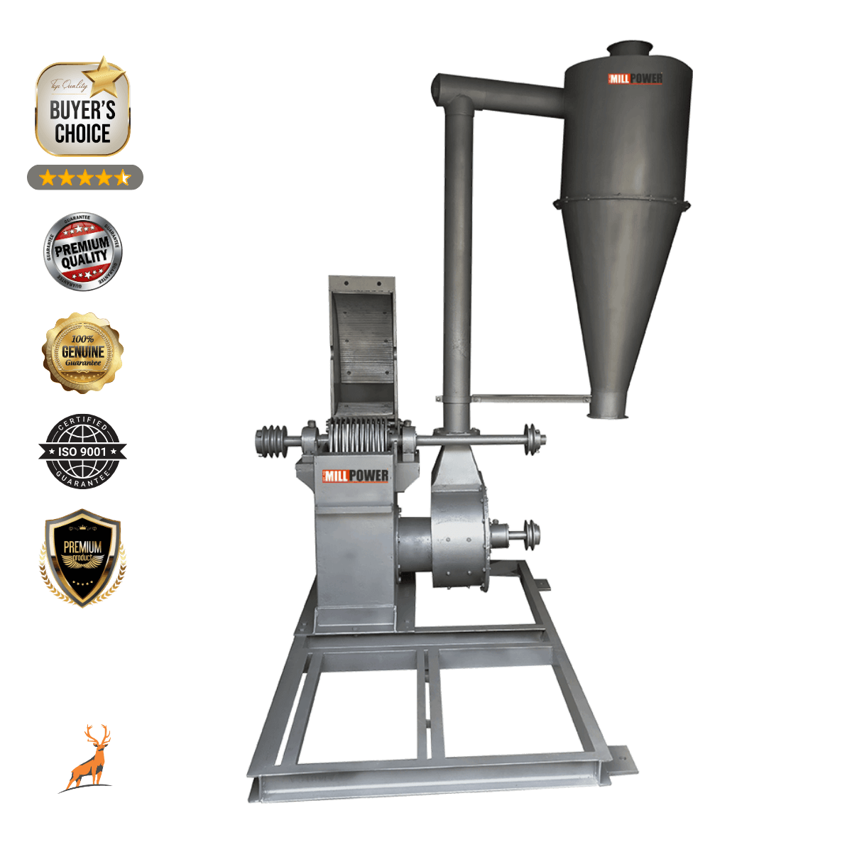 moedor de masala de 25 cv - vista frontal - reindeer machinery
