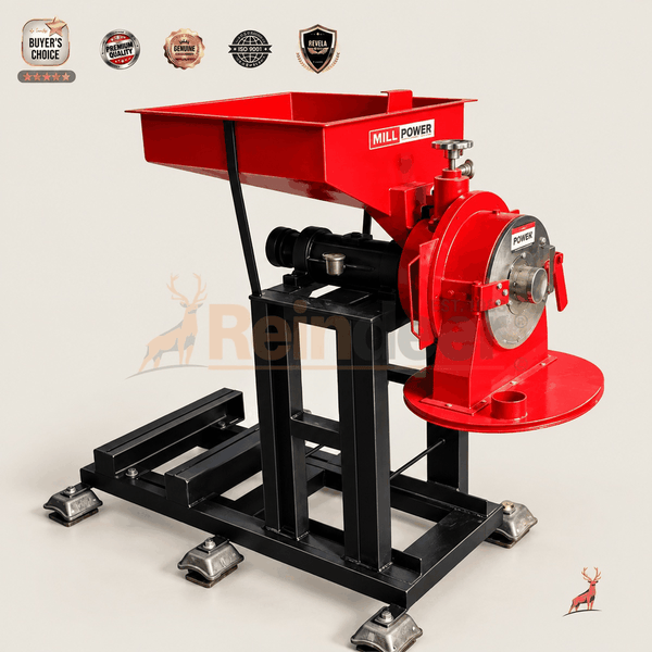 atta chakki de 50 kg por hora - vista lateral - reindeer machinery