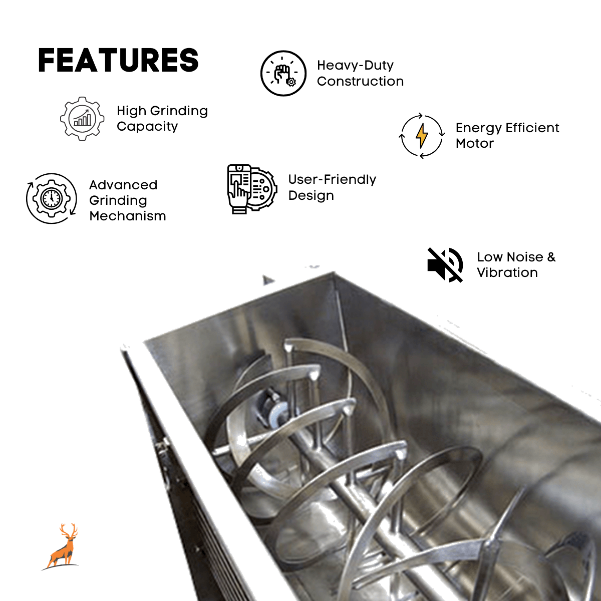 Misturador de fita de 500 kg