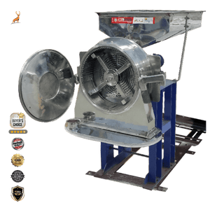 atta chakki de 7,5 cv - vista lateral - reindeer machinery