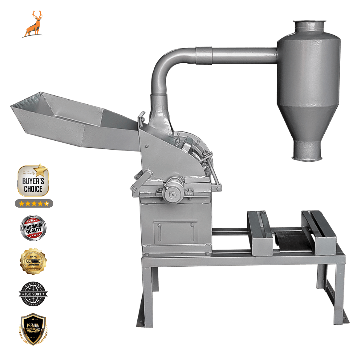 máquina de moer pimenta de 3 cv - vista principal da máquina - reindeer machinery