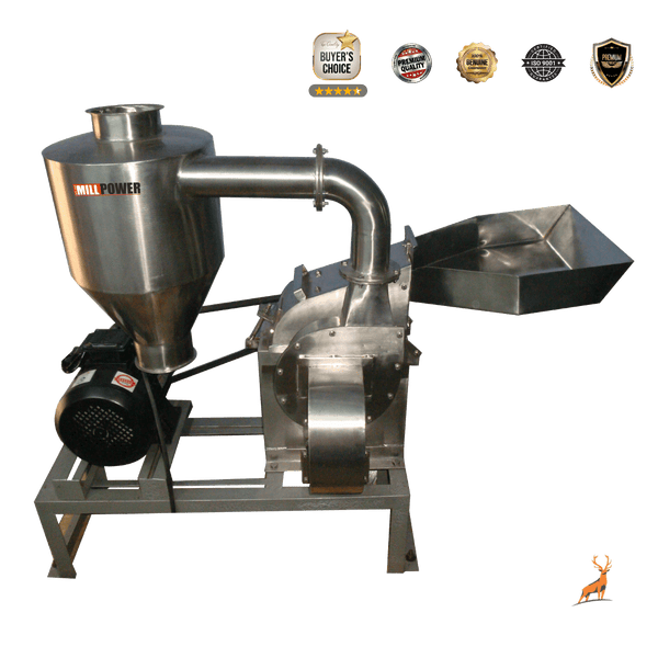 máquina de moer pimenta - vista principal da máquina - reindeer machinery