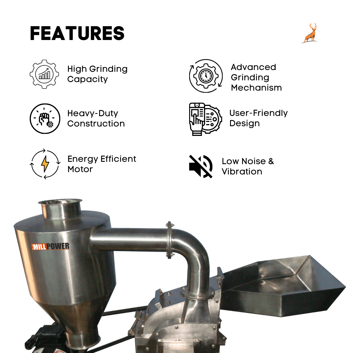 máquina de moer pimenta - características - reindeer machinery