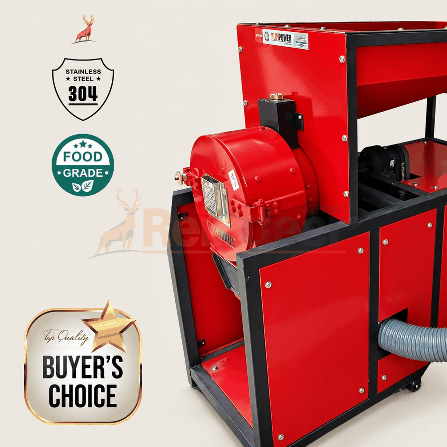 moinho de trigo comercial - vista lateral - reindeer machinery
