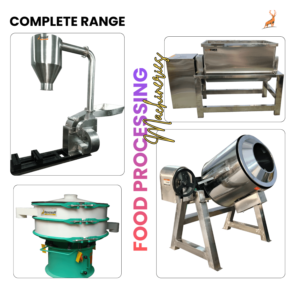 máquina torstadeira de tambor - fábrica de temperos - reindeer machinery