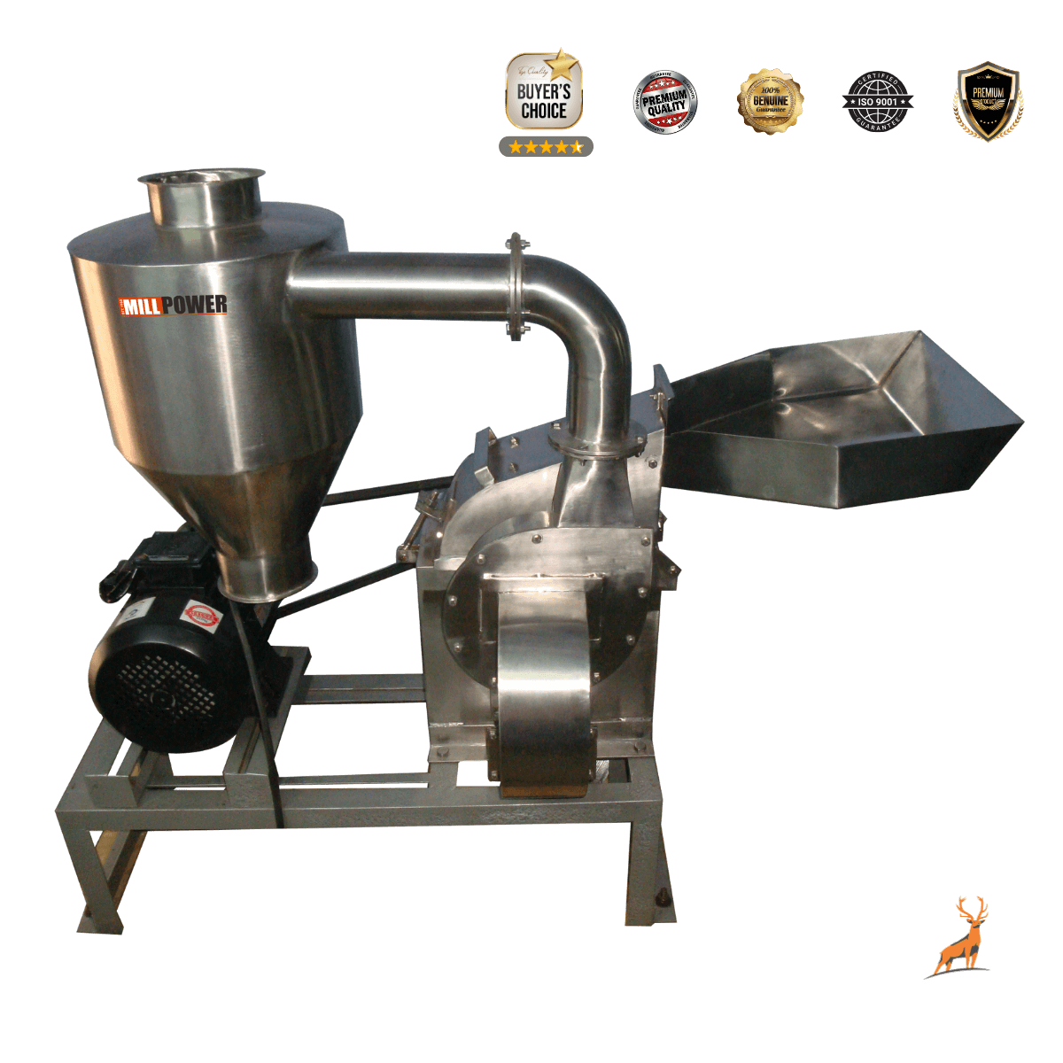 máquina de pimenta de 5 cv - grau alimentício ss304 - reindeer machinery