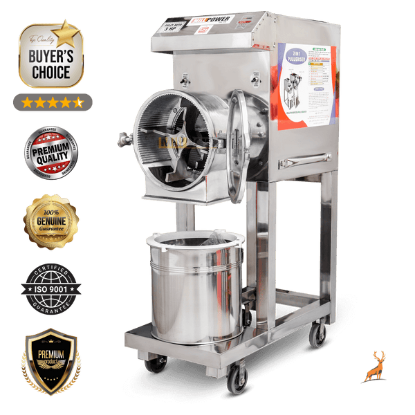 moinho de trigo 3 hp – vista frontal câmara dupla – reindeer machinery